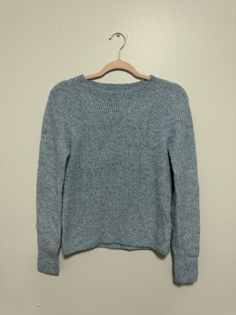 Topshop Blue Knitted Speckled Sweater